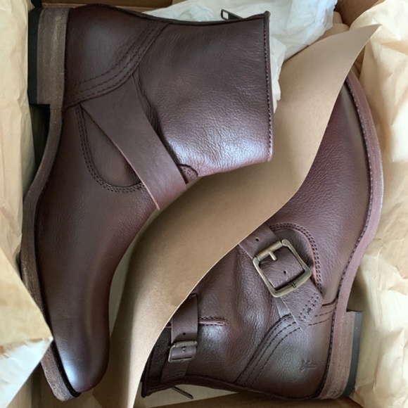 Women's FRYE Tyler Engineer Boots Dark Brown Sz. 8 - Picture 11 of 12